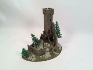 Ho Scale Vintage Faller Castle Ruins Building Built Up Kit With Trees