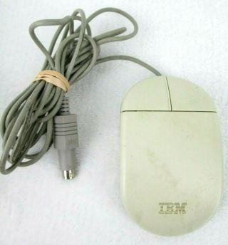 Ibm 33g5430 Ps/2 Desktop Computer Pc 2 Button Roller Ball Mouse