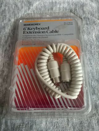 Memorex 6ft Keyboard Extension Cable Din 5 M To F