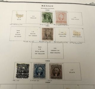 Mexico Antique Stamps 1860’s Unwatermarked Miguel Hidalgo