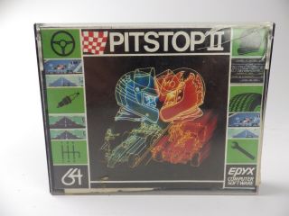 Cib Commodore 64 / 128 Programming Game Set - Pitstop Ii -