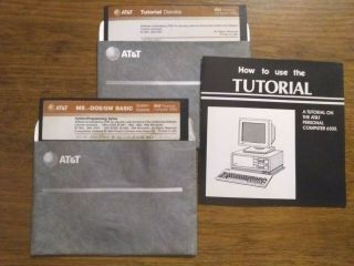 Vintage At&t Personal Computer 6300 Diskettes: Ms - Dos/gw Basic & Tutorial