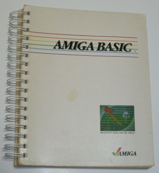Vintage Amiga Basic Spiral Paperback Book (microsoft Basic For The Amiga) Gc
