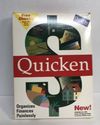 Quicken Version 6 For Ibm/ Dos Intuit - Vintage 1992 Software 5.  25” 3.  5” Disks