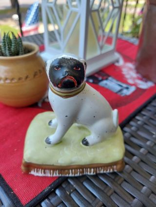 Vintage/antique Pug On A Pillow Figurine A Mottahedeh Design Italy Rare