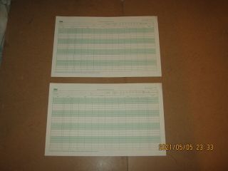 Vintage 2 Sheets Ibm Cobol Coding Form Gx09 - 0008 - 5 U/m 050