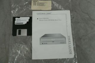 Gateway 2000 Sony Cdu33a Cd - Rom 3.  5 Driver Disc & User 