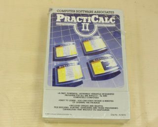 Vintage 1984 Practi Calc Ii Software For Apple Ii & Iie
