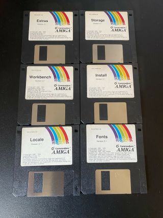 Amiga Os Workbench 3.  1 Disk Set 3.  5 " Floppy Disks