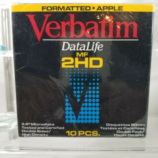 Verbatim Datalife Mf 2hd 3.  5 " Microdisks 10 Pack Apple Formatted