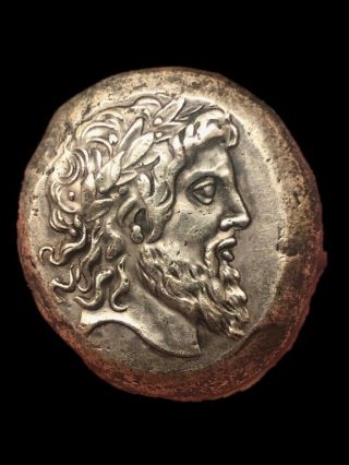 Unresearche Ancient Parthian/greek Ar Silver Tetradrachm Coin (15)