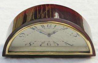 Rare Antique Art Deco Cherry Red Amber Catalin Bakelite Faturan Clock