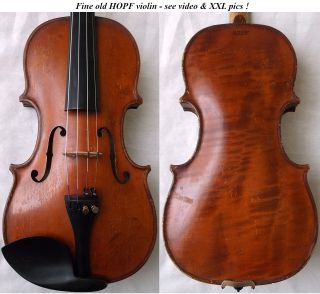 Old German Hopf Violin - See Video - Antique Violino Geige バイオリン скрипка 小提琴 705