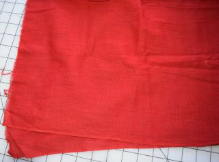 8382 1/2 Yd Antique 1890 - 1900 Solid Red Cotton Yardage,  Dark Red