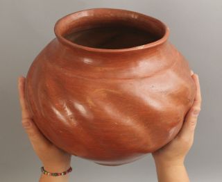 Large Rare Antique 19thc Western Santa Clara Pueblo Indian Pottery Pot 13in