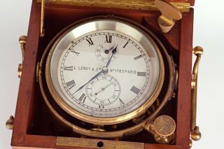 L.  Leroy & Cie Marine Chronometer Maritime Ship Clock L.  Leroy Le Roy