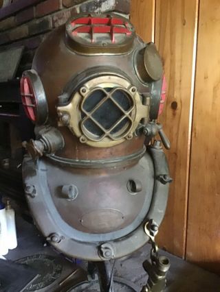 Authentic Us Navy Diving Helmet Mark V - Model 1 1945 Plus Dive Boots