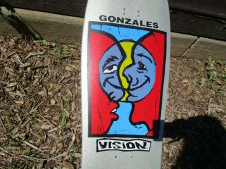 Og Vision Mark Gonzales Skateboard Splitface Silver 1989 Gonz Very Rare