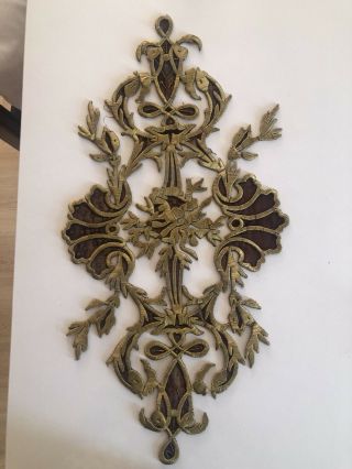 Group Of 19th Antique Ottoman Turkish Gold Metallic Hand Embroidery F Appliques