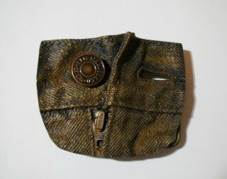Vintage 1976 Levi Strauss Button Open Unbuttoned Jeans Belt Brass Buckle Nos