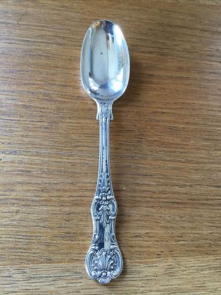 Antique Solid Silver Queens Pattern Tea Spoon London 1899