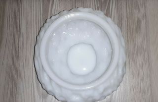 Vintage White Milk Glass Footed Bowl Vase Dish E.  O.  Brody Co.  Cleveland OH M3000 2