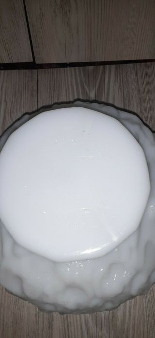 Vintage White Milk Glass Footed Bowl Vase Dish E.  O.  Brody Co.  Cleveland OH M3000 3