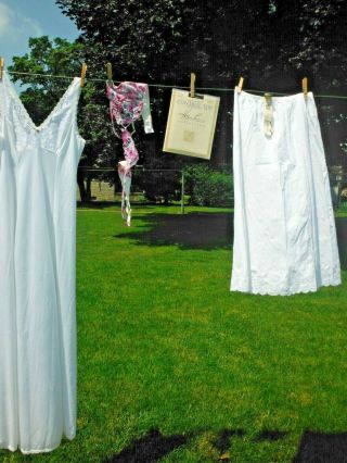Vntge Lingerie Nightgown Half - Slip Bra Pantyhose Tosca Vanity Fair J.  Smith S/m