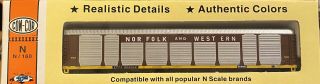 N - Scale Model Railroad Car Norfolk And Western N&w Auto Rack Con - Cor