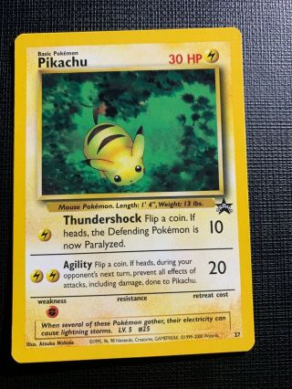 Pokemon Card - Pikachu 27 Wotc Black Star Promo English