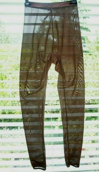 Vintage Olga Brown Satintrim Long - Line Control Girdle Liner Shaper Panties S