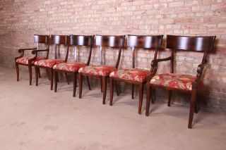 Baker Furniture Milling Road Italian Regency Dining Chairs,  Set Of Six
