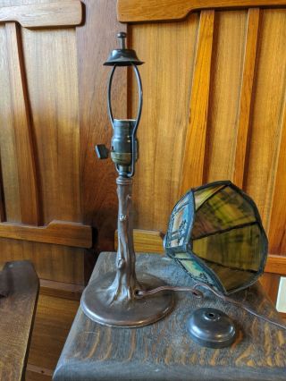 Handel pine landscape desk lamp 1of 2 available,  mission arts and crafts 6