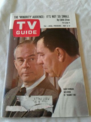 May 6 1967 Tv Guide Dragnet Harry Morgan Jack Webb