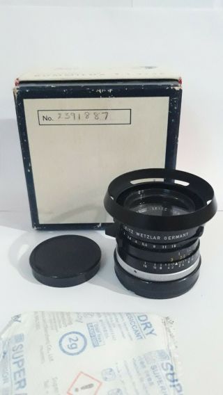 Rare Leica Summilux - M 35mm f/1.  4 pre - asph Leitz lens Year 1970 No.  2391887 2