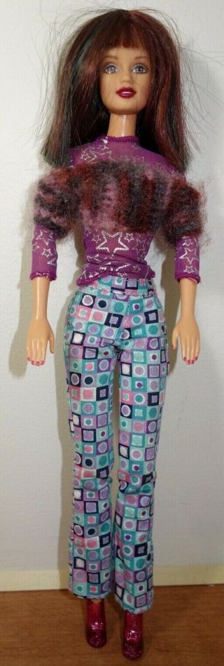 Mattel Barbie Doll 1990s With Purple And Blue Outfit