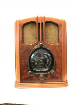 Vintage 1930s Old Zenith Black Dial Gem Restored Walton Antique Radio