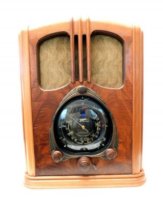 VINTAGE 1930s OLD ZENITH BLACK DIAL GEM RESTORED WALTON ANTIQUE RADIO 5
