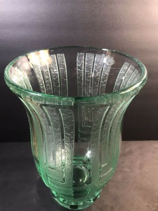 Antique Daum Art Deco Glass Vase/ 12 “ H/ Signed/ France C.  1930 2