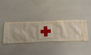 Antique 30s - 40s WWII Field Worn Army NURSE ARM PATCH Red Cross Medic Uniform WW2 3
