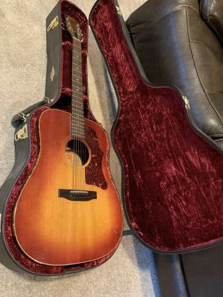 1969 - 70 Gibson J - 45 Deluxe Vintage Acoustic Guitar W/ Taylor Case Awesome
