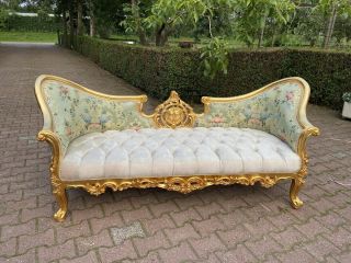 Sofa/settee/couch In French Louis Louis Xvi Style.  Velvet/floral Fabric.