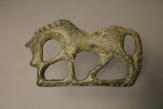 Ancient Roman Bronze Zoomorphic Fibula Brooch Horse 1st - 4th Century Ad