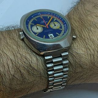 RARE TECHNOS MONTREAL MANUFACTURED BY HEUER AUTOMATIC CHRONOGRAPH CAL12 3