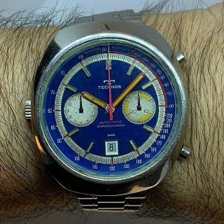 RARE TECHNOS MONTREAL MANUFACTURED BY HEUER AUTOMATIC CHRONOGRAPH CAL12 4