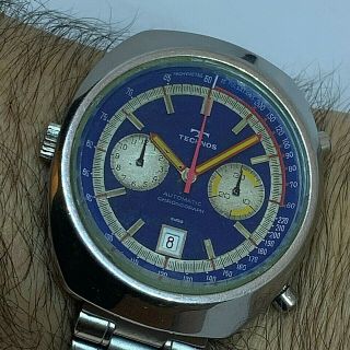 RARE TECHNOS MONTREAL MANUFACTURED BY HEUER AUTOMATIC CHRONOGRAPH CAL12 5
