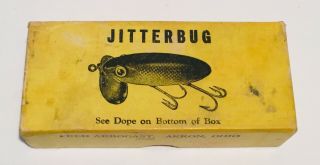 Vintage Jitterbug Fishing Lure Box Only Arbogast 1943 - 45 War Time Rare Old Ohio