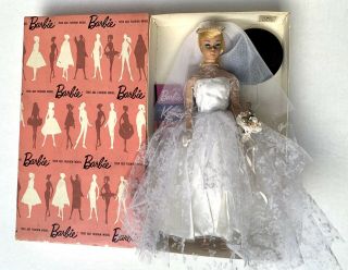 Barbie Japanese Exclusive Pink Silhouette Dressed Boxed Wedding Day Swirl B972