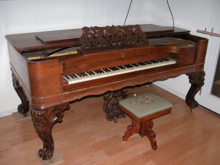 Antique Fischer Square Grand Piano