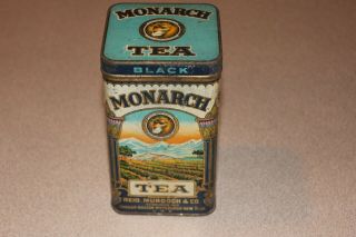 Vintage Monarch Orange Pekoe Tea Tin Reid Murdock & Co. 3